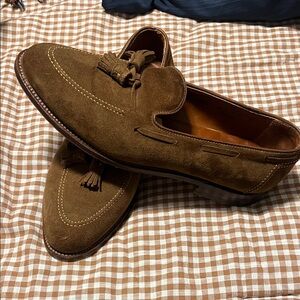 Alden x Brooks Brothers Suede Tassel Loafers